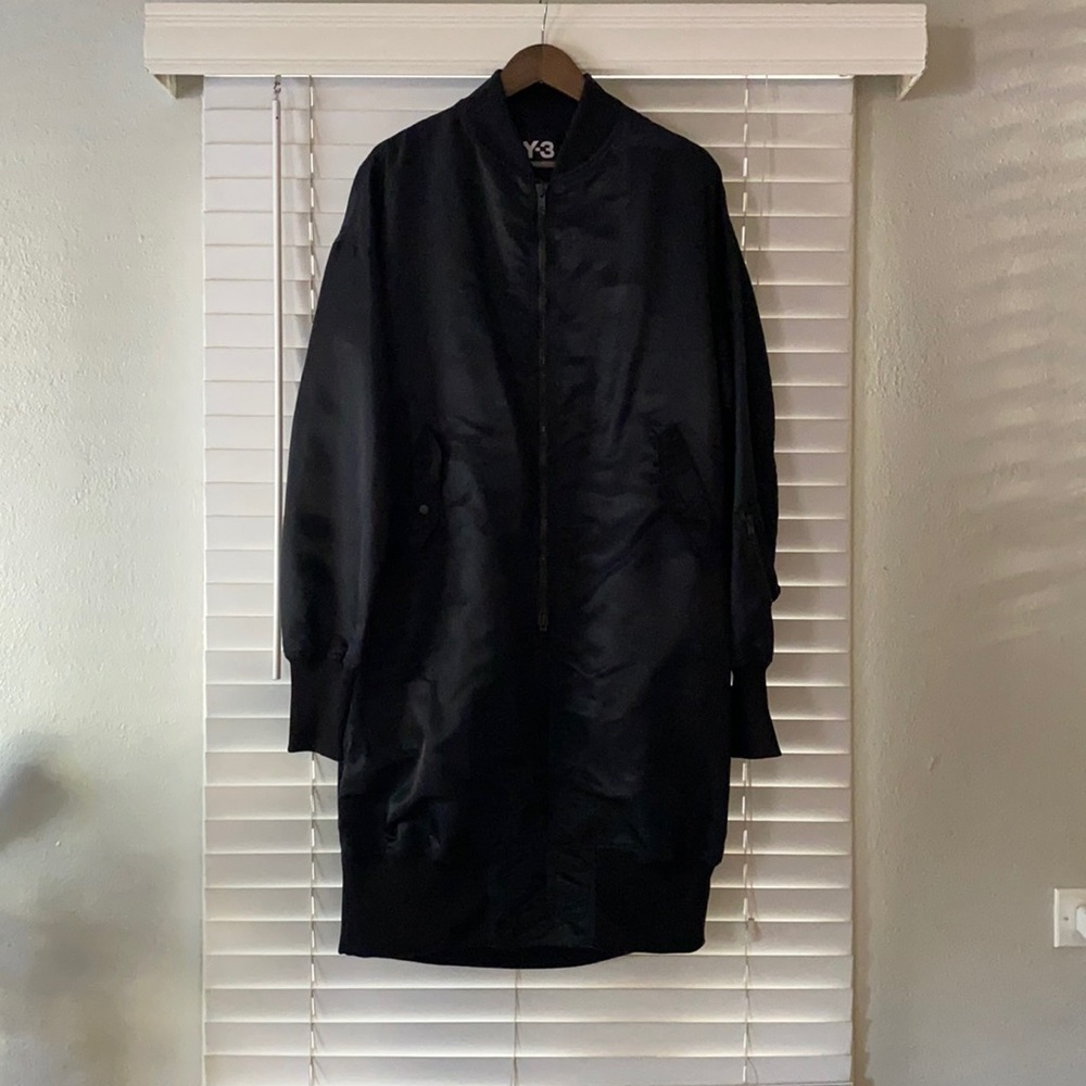 y-3 long coat black